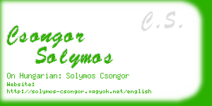 csongor solymos business card